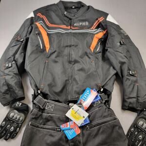 Alpha Cycle Gear Waterproof Protective Riding Outfit Sz 2XL